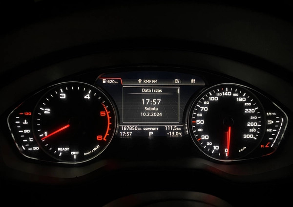 Audi A4 cena 86977 przebieg: 188895, rok produkcji 2019 z Myślenice małe 704